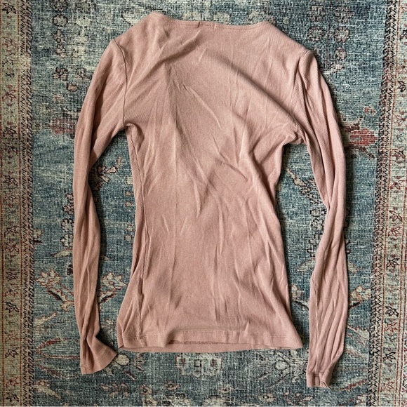 Guess pink zipper long sleeve knit top | size xs - Picture 3 of 6